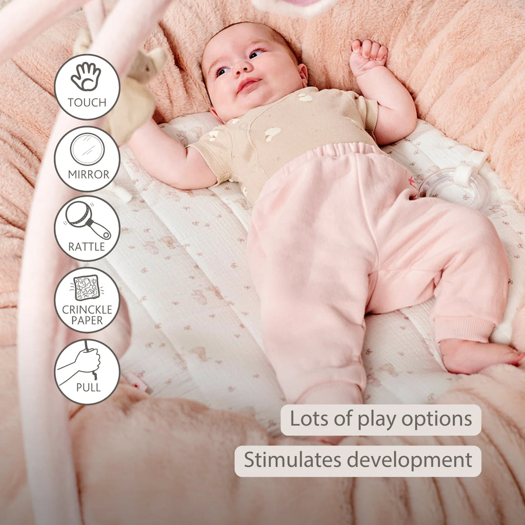 FanFan Baby Playmat with Arches – 90 cm – Activity Play Rug Baby – Padded Edges