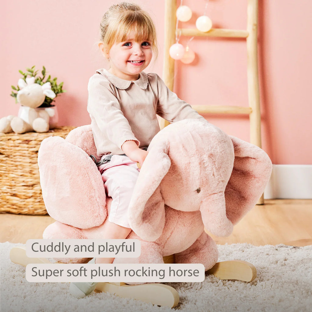 FanFan Rocking Horse Elephant – Rocking Animal – Old Pink