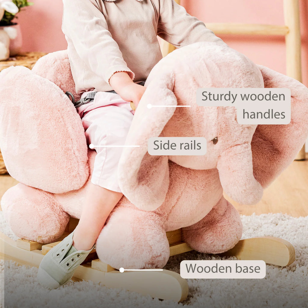 FanFan Rocking Horse Elephant – Rocking Animal – Old Pink