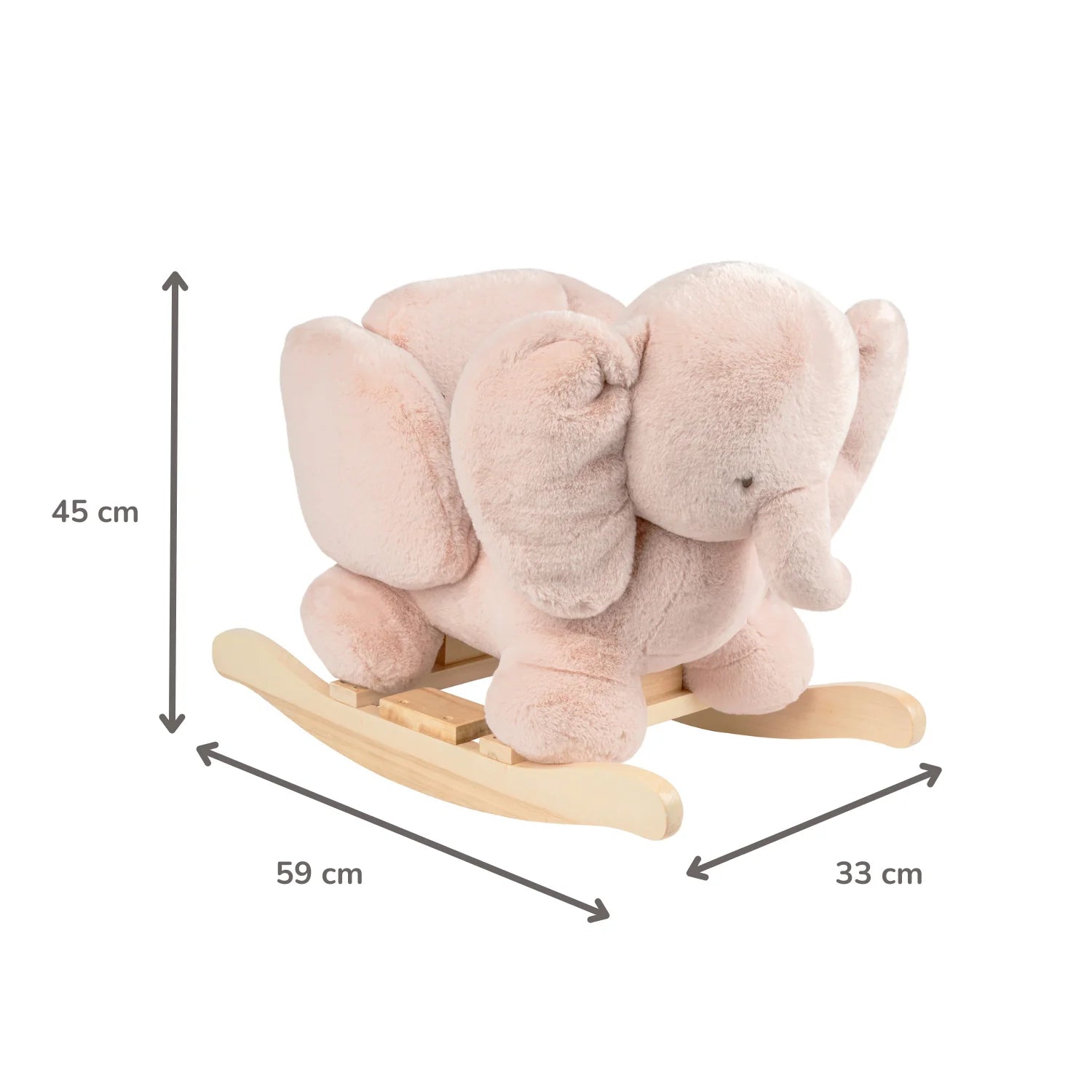 FanFan Rocking Horse Elephant – Rocking Animal – Old Pink