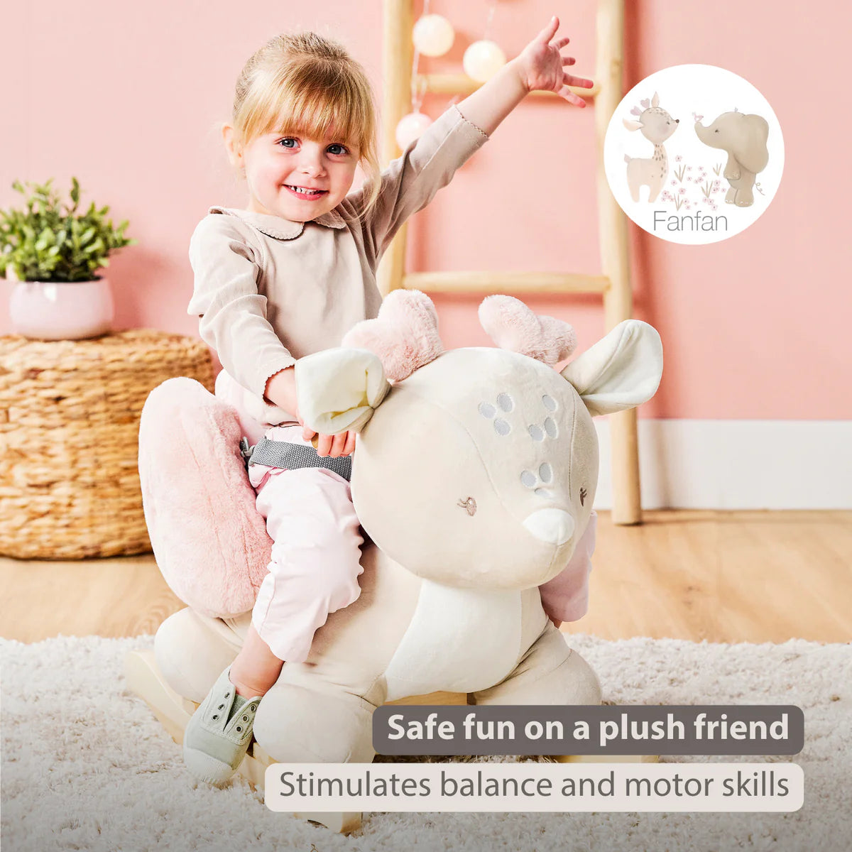 FanFan Rocking Horse Deer – Rocking Animal – Beige
