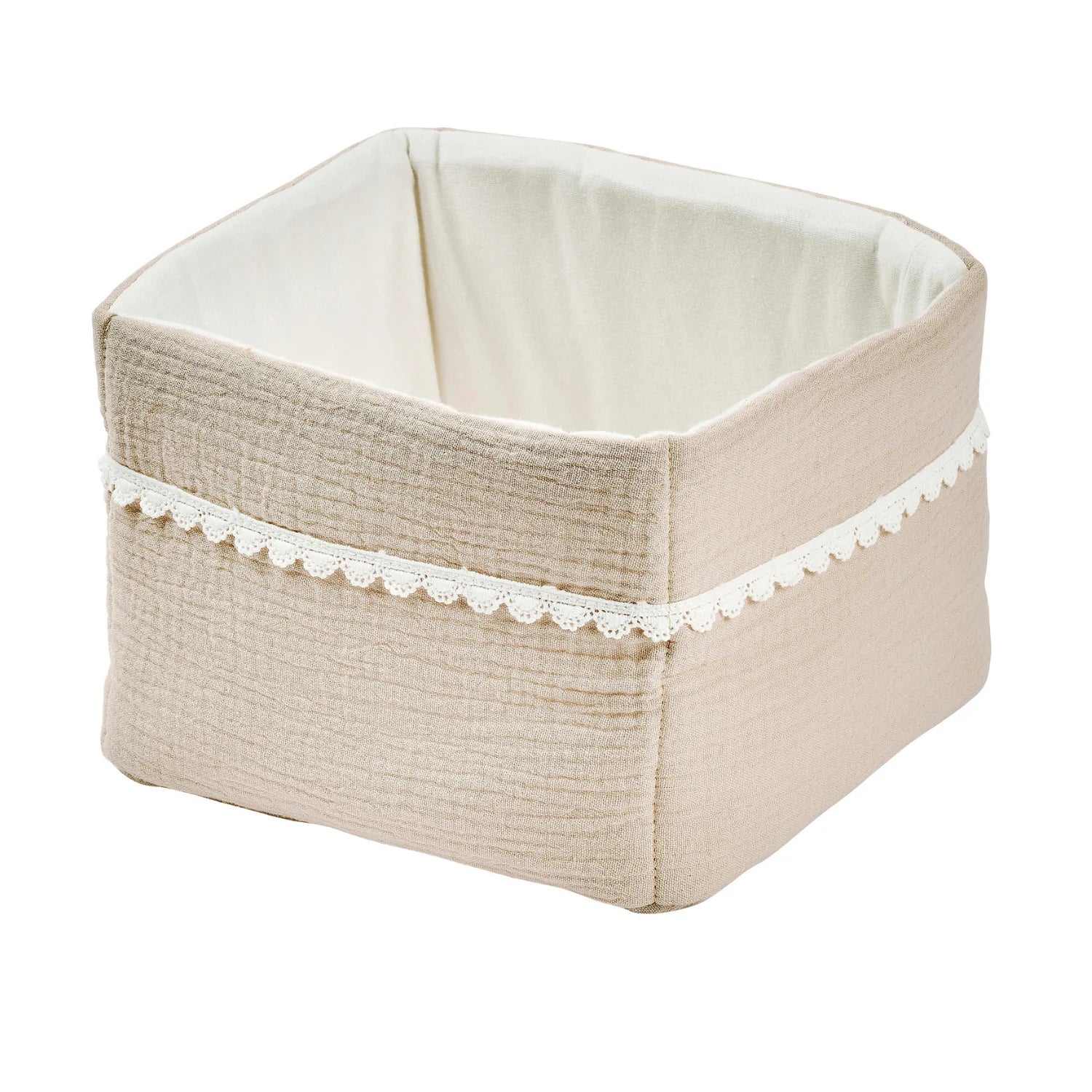 Care Basket Sand 20x20 cm – Baby Storage Basket – Tetra Cotton