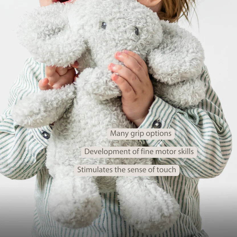TEDDY Baby Plush Elephant – 25 cm – Soft Baby Cuddle Toy – Grey