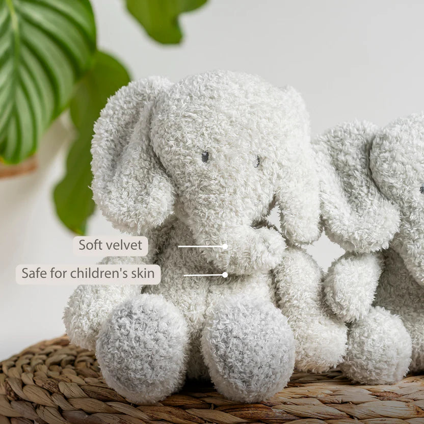 TEDDY Baby Plush Elephant – 25 cm – Soft Baby Cuddle Toy – Grey