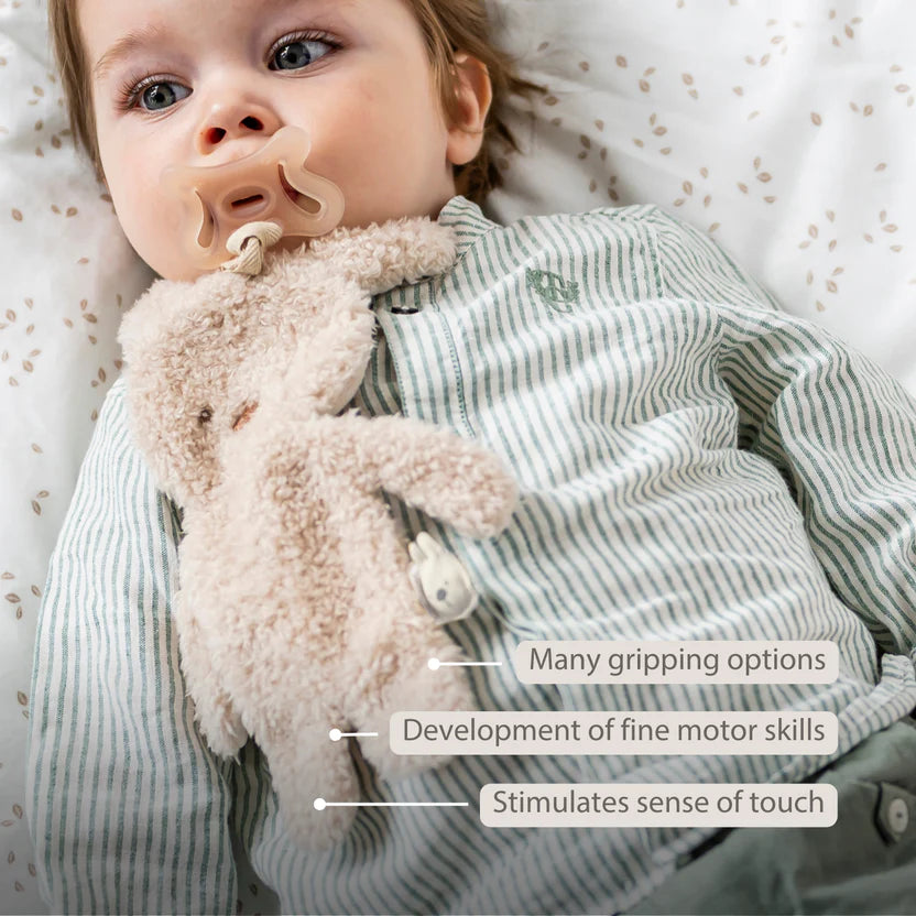 TEDDY Baby Pacifier Cloth – 26 cm – Bunny Doudou as Pacifier Holder – Beige
