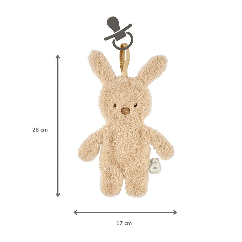 TEDDY Baby Pacifier Cloth – 26 cm – Bunny Doudou as Pacifier Holder – Beige