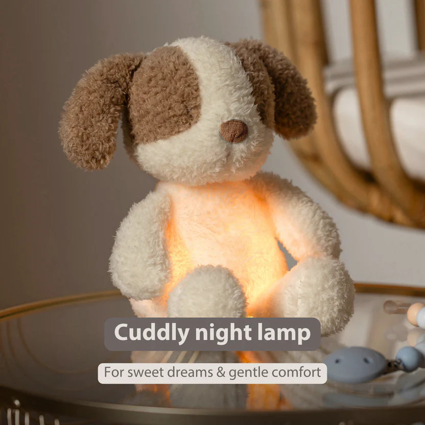 TEDDY Baby Night Light Dog – 25 cm – Soft Baby Plush – Beige