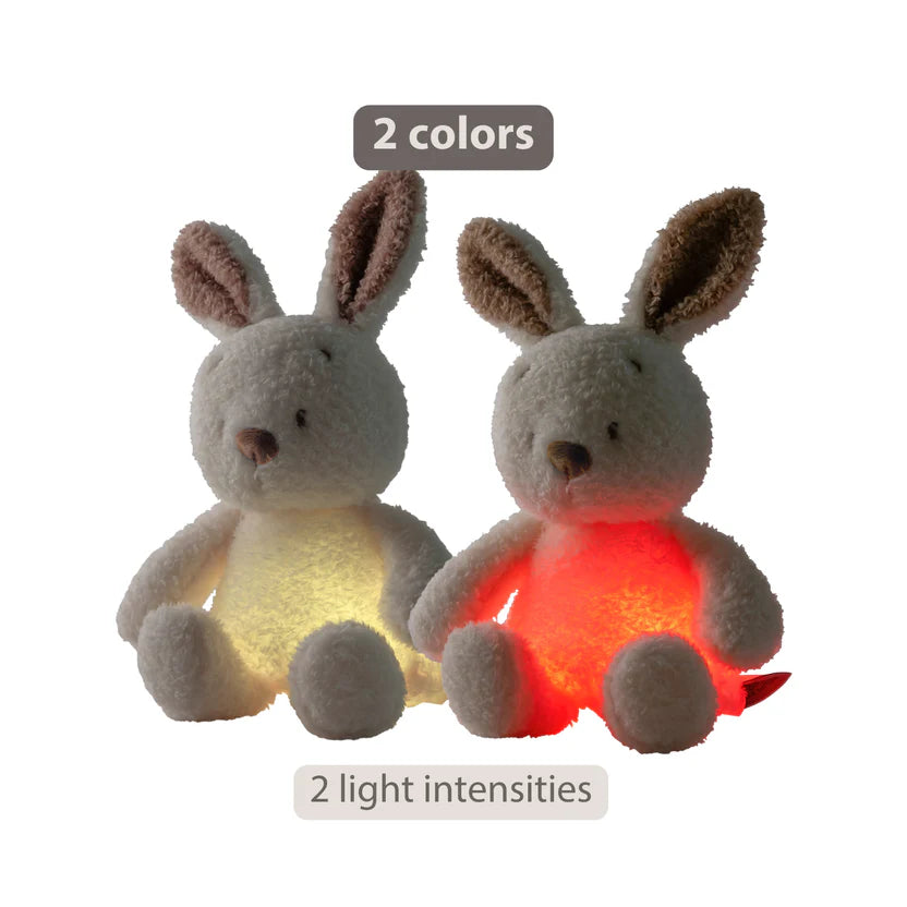 TEDDY Baby Night Light Bunny – 25 cm – Soft Baby Plush – Beige