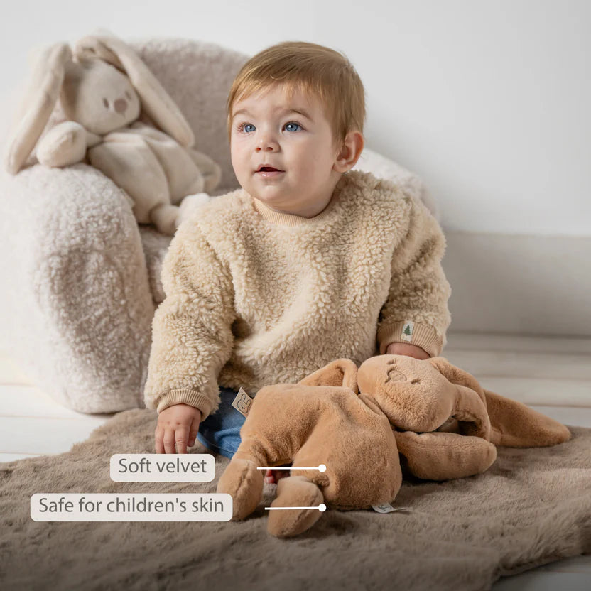 Lapidou Cuddly Rabbit - 30 cm - Soft Baby Plush - Warm Beige