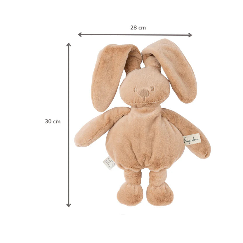 Lapidou Cuddly Rabbit - 30 cm - Soft Baby Plush - Warm Beige