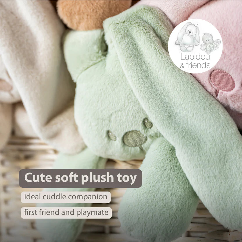 Lapidou Cuddly Rabbit - 30 cm - Soft Baby Plush - Linden Green