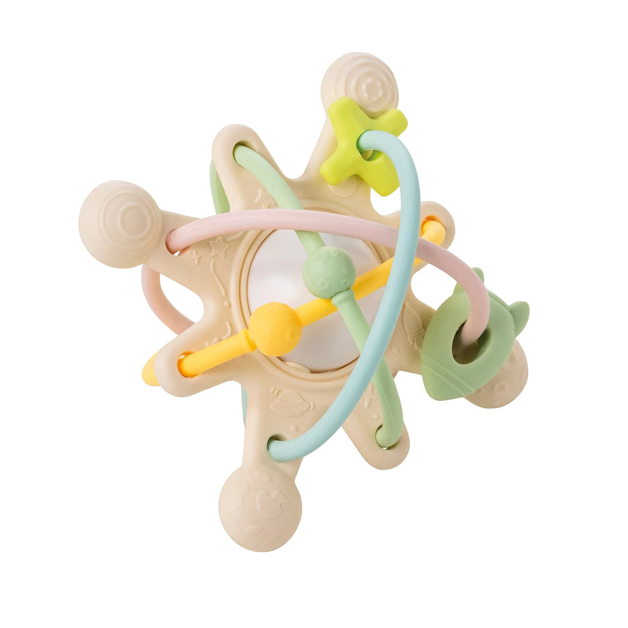 Teether with Rattle Galaxy Silicone Pastel