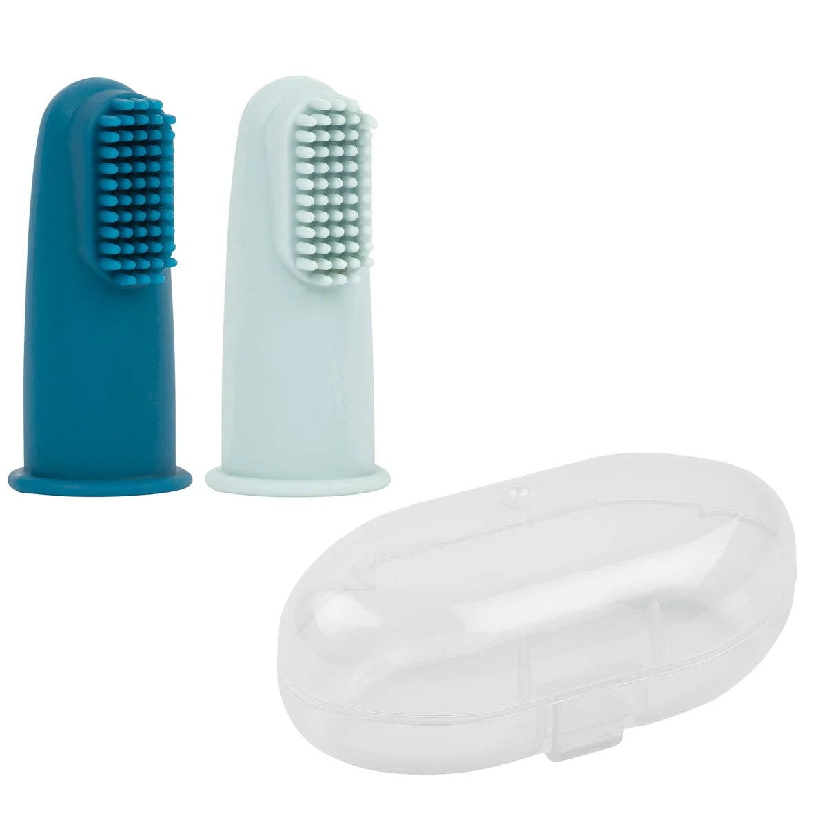 Baby Toothbrush Set of 2 Pieces Silicone Blue