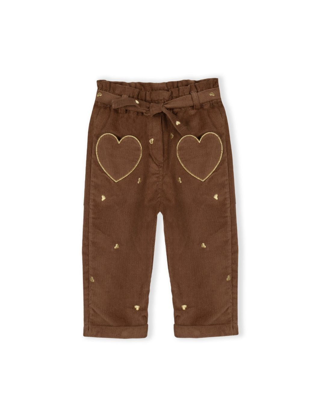 Pantalones Niña Castanho