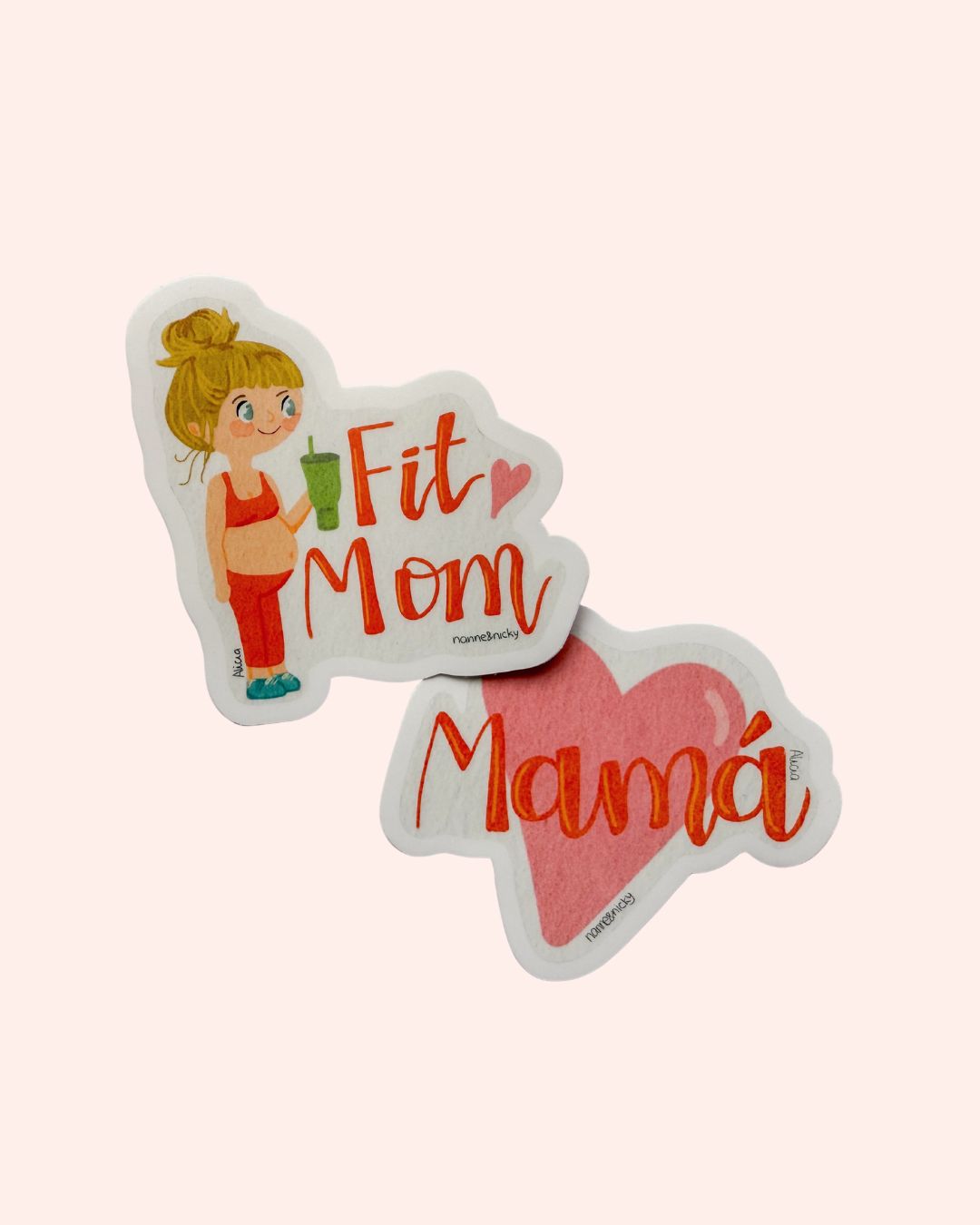 Stickers Fit Mom Rubia + Mamá