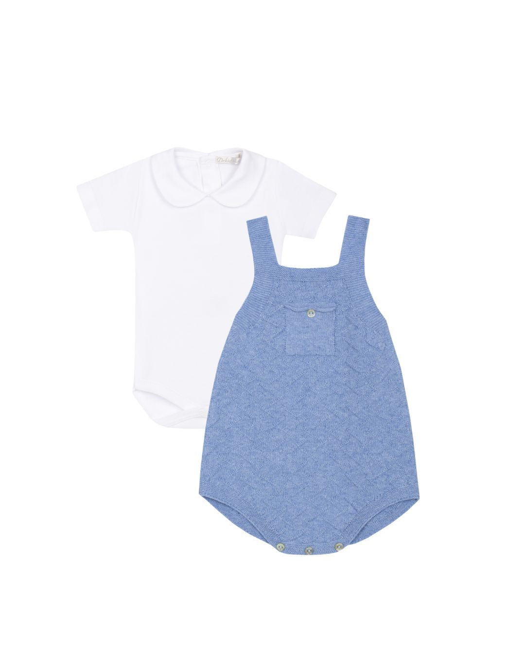 Baby Set Blue Knit Romper