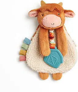 Itzy Lovey Plush and Teether Toy-Wyatt the Highland Cow