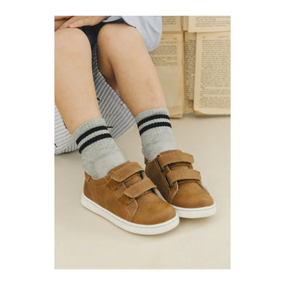 Kyle Double Velcro Sneaker-Chestnut