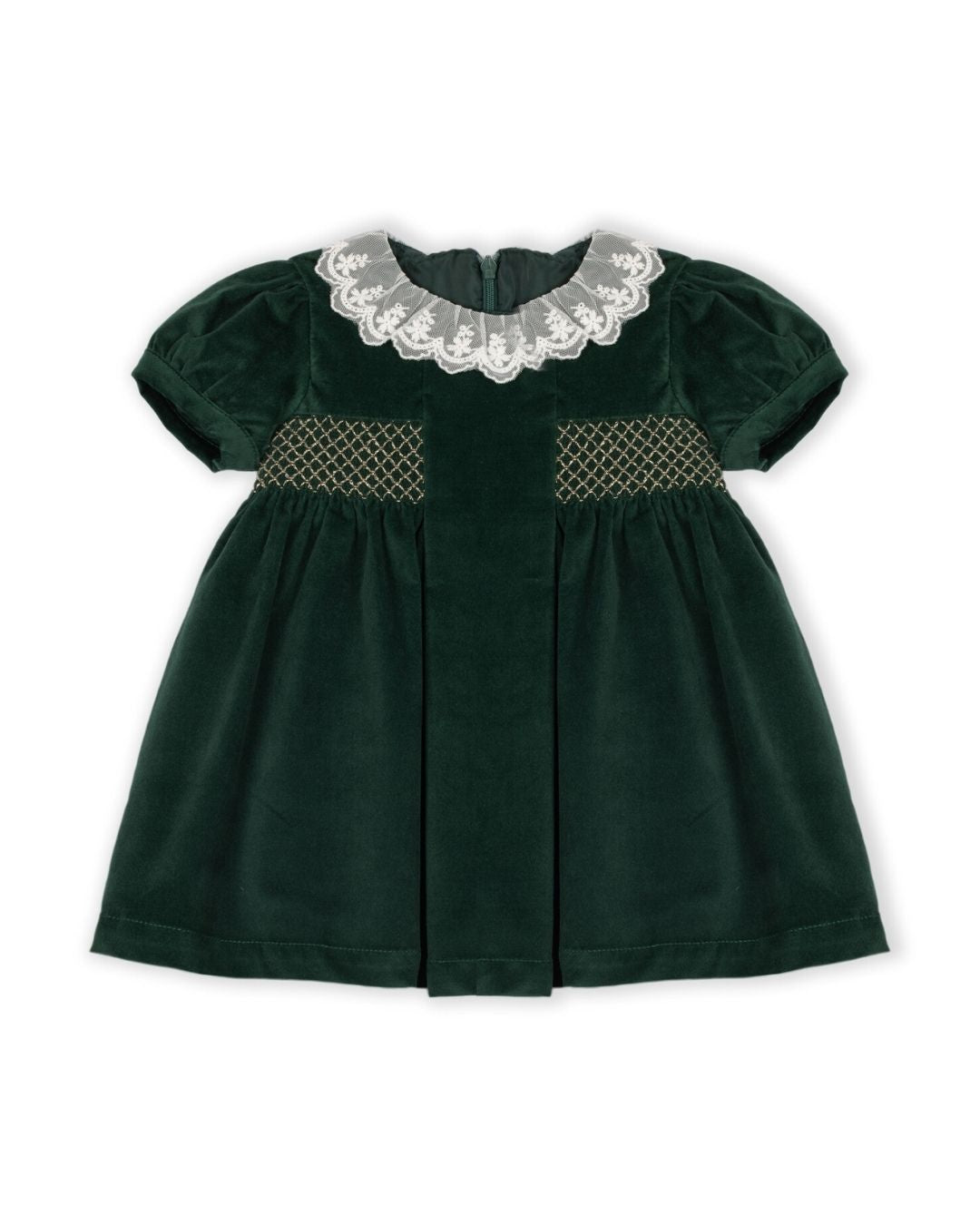 Vestido Niña Verde Garrafa
