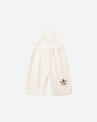 Wide Leg Overall Daisy Patches