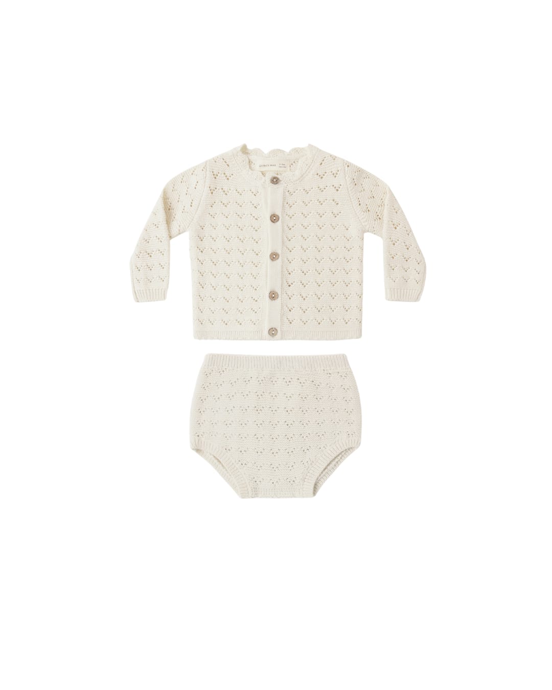 SCALLOPED	CARDIGAN	||	NATURAL SET