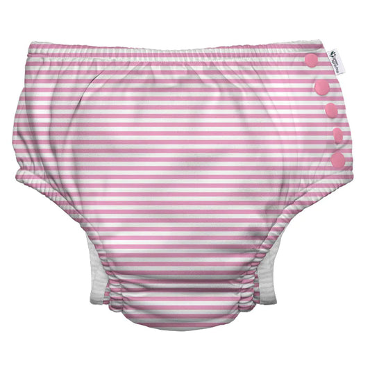 Eco snap swim diaper - light pink pinstripe