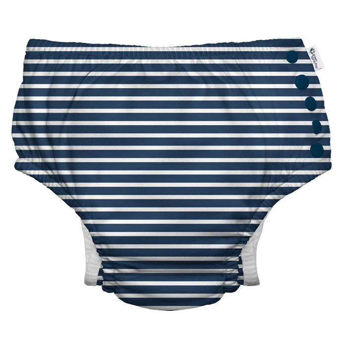 Eco snap swim diaper - Navy stripe