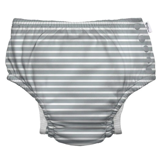 Eco Snap Swim Diaper - Gray stripe