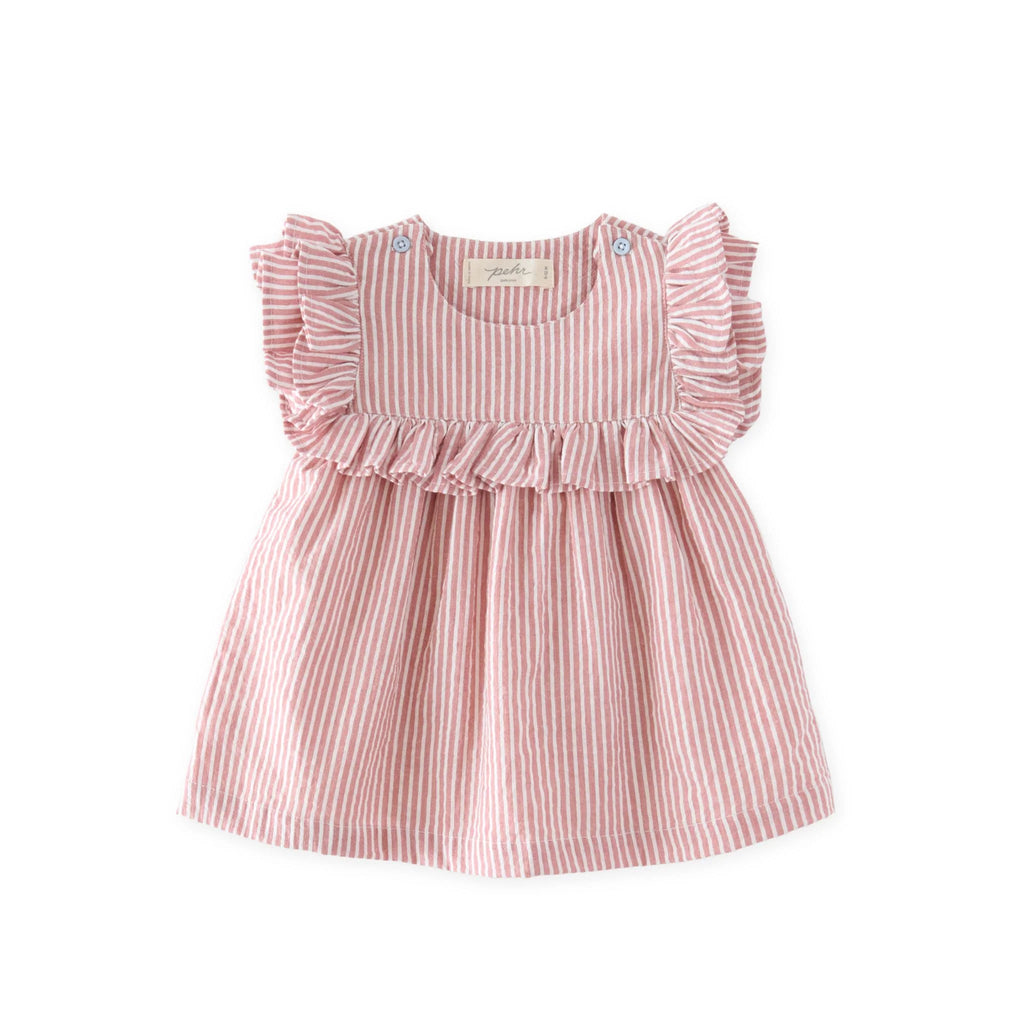 Seersucker Dress Anchor Red