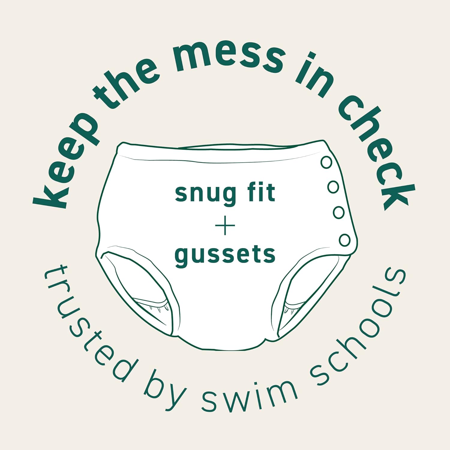 Eco Snap Swim Diaper -Aqua Mandarin Fish