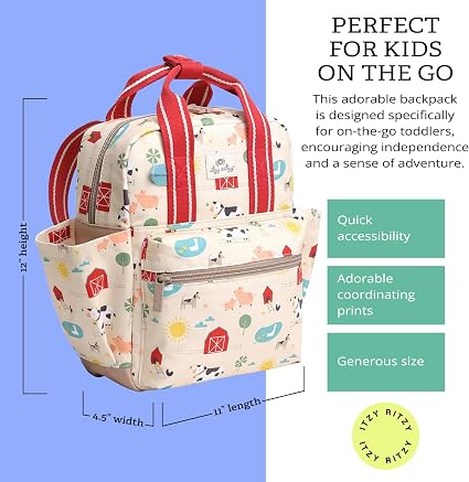 Itzy Bitzy Bag™ Toddler Daycare Backpack-Farm