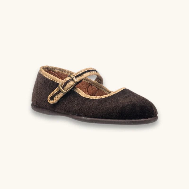 Isa Velvet Mary Jane Brown