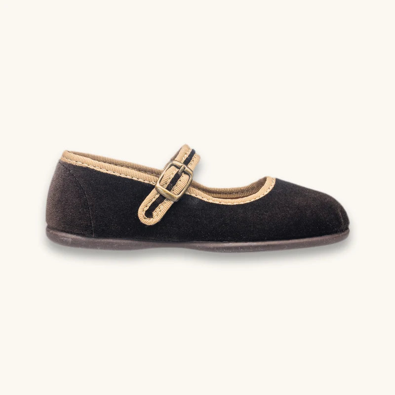 Isa Velvet Mary Jane Brown