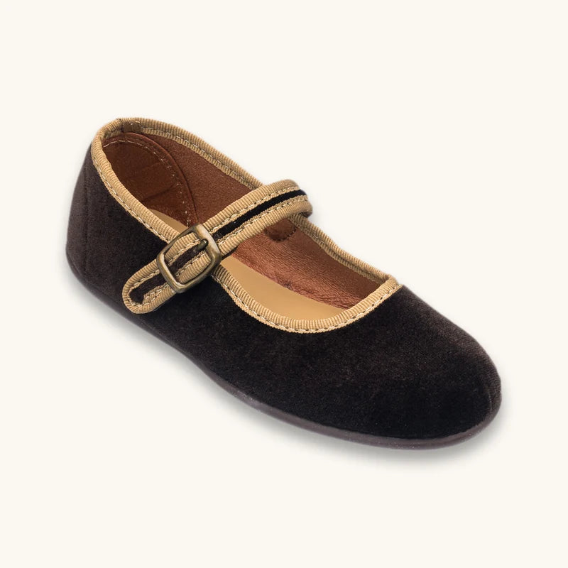 Isa Velvet Mary Jane Brown