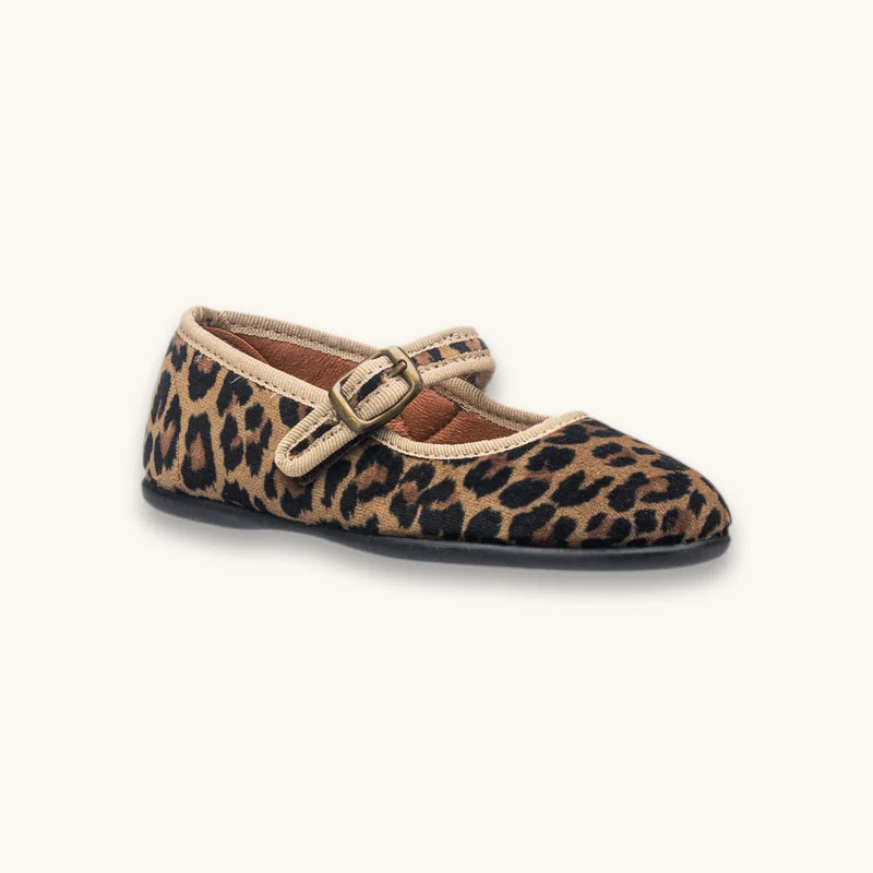 Isa Velvet Mary Jane Leopard