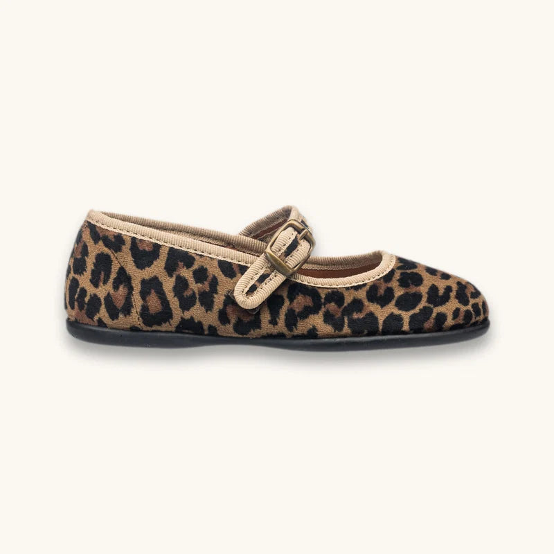 Isa Velvet Mary Jane Leopard
