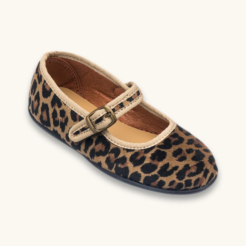 Isa Velvet Mary Jane Leopard