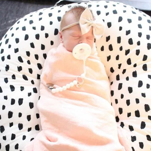 Muslin Swaddle Blanket (Soft Pink)
