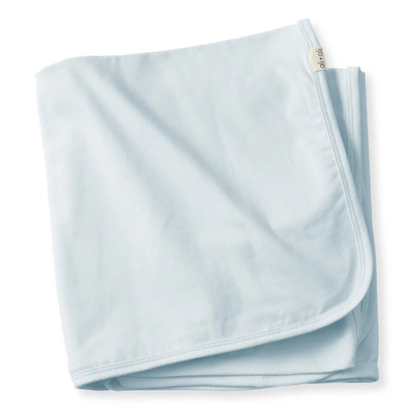 Receiving Organic Cotton Swaddle Baby Blanket (Blue)