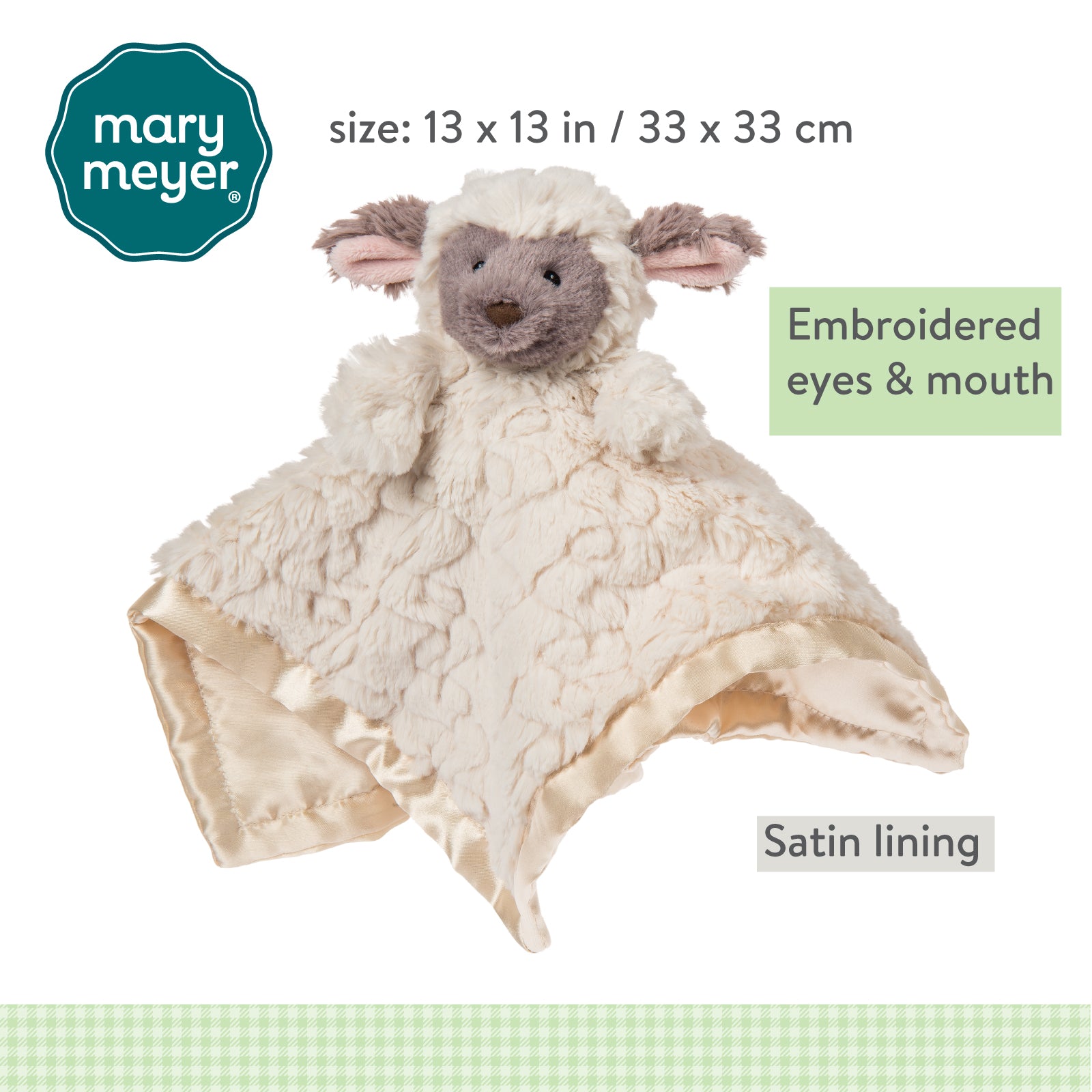 Putty Nursery Lamb Character Blanket – 13×13