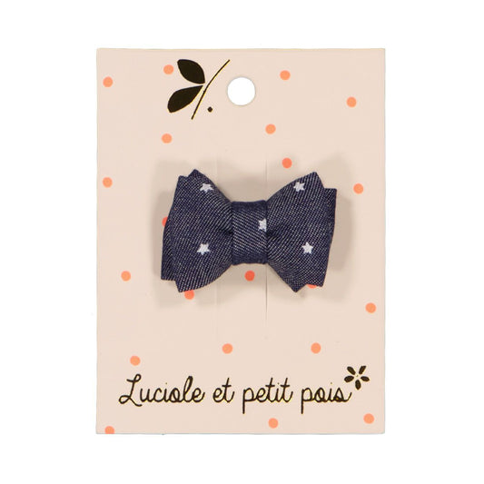 MINI DOUBLE BOW HAIR CLIPS - STARRY JEANS