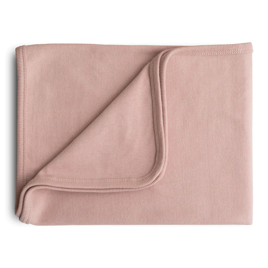 Ribbed Baby Blanket-Blush