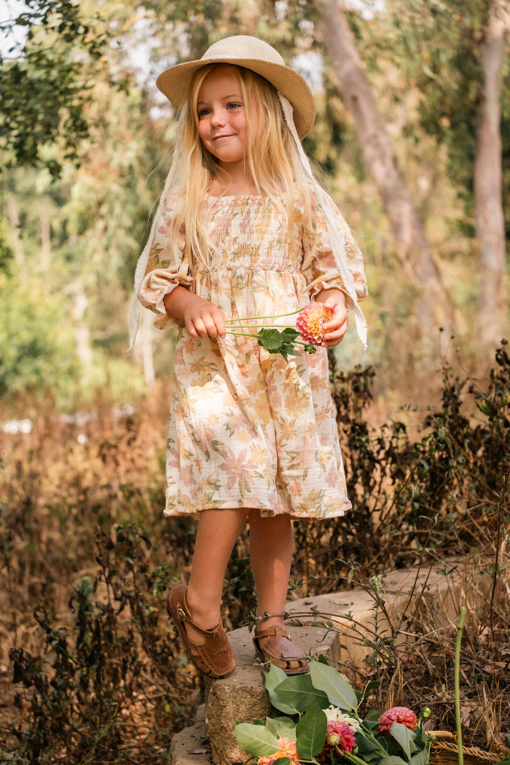 Ivy Dress - Mauve Meadow