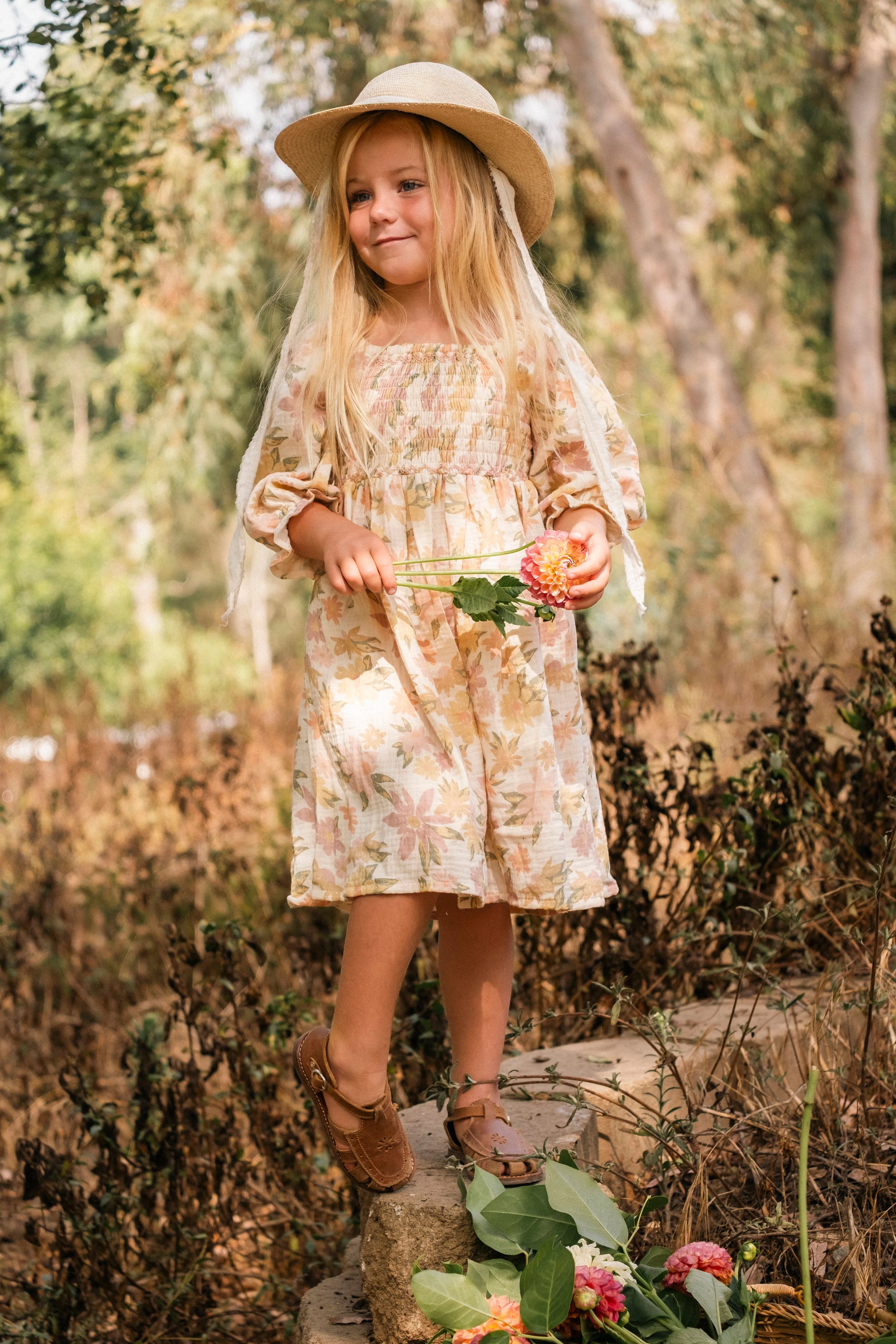 Ivy Dress - Mauve Meadow