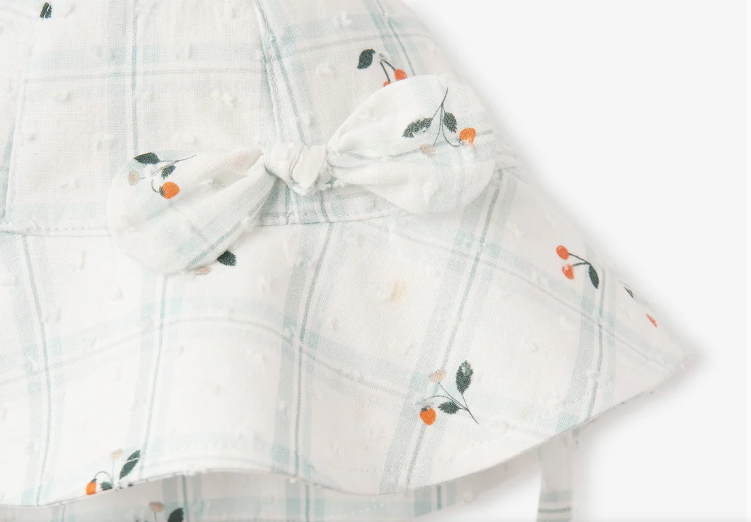 Strawberry Picnic Swiss Dot Sunhat