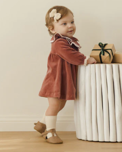 Velvet dress for baby || Blueberry