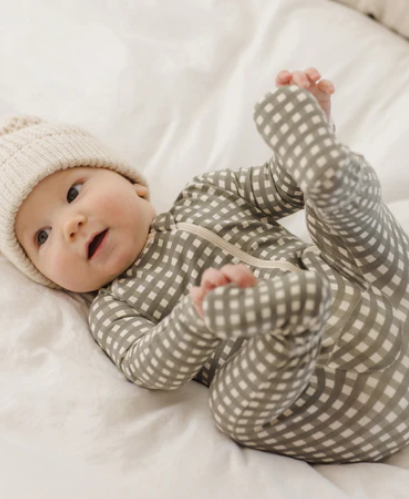 Bamboo Footie with Zipper || Forest Control