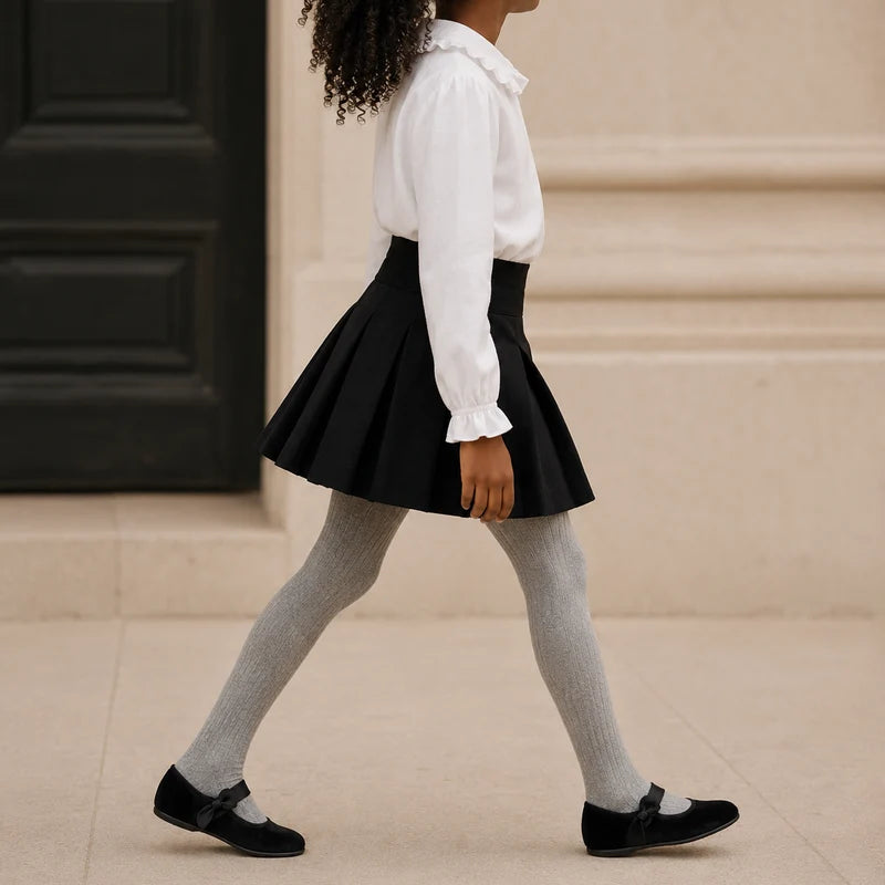 Velvet Bow Mary Jane  suede black