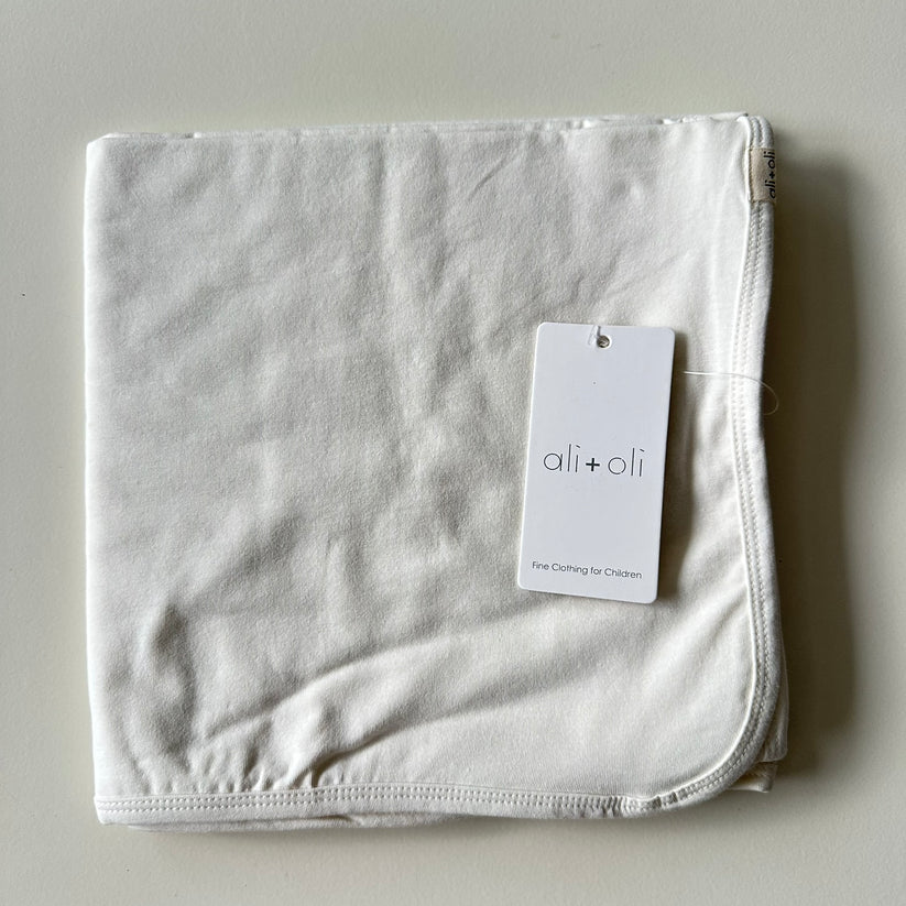 Receiving Organic Cotton Swaddle Baby Blanket (Beige)