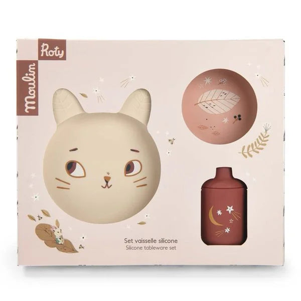 Set de Vajilla de Silicona Après la Pluie Moulin Roty